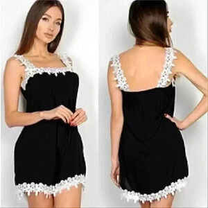 Black Mini Dress with lace